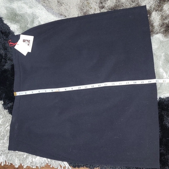 💕HP💕NWT Anne Klein Black Midi 2 Pocket Skirt- Size 14💕 - Picture 4 of 7